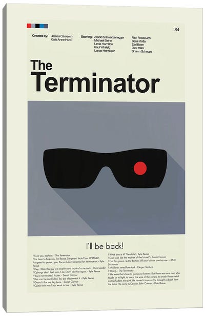 The Terminator Canvas Art Print - Prints And Giggles by Erin Hagerman
