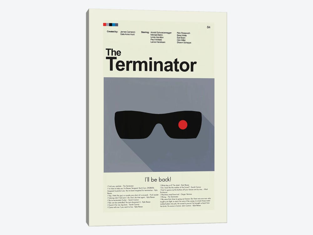 The Terminator by Prints and Giggles by Erin Hagerman 1-piece Canvas Wall Art