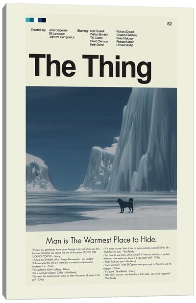 The Thing Canvas Art Print - Science Fiction Movie Art