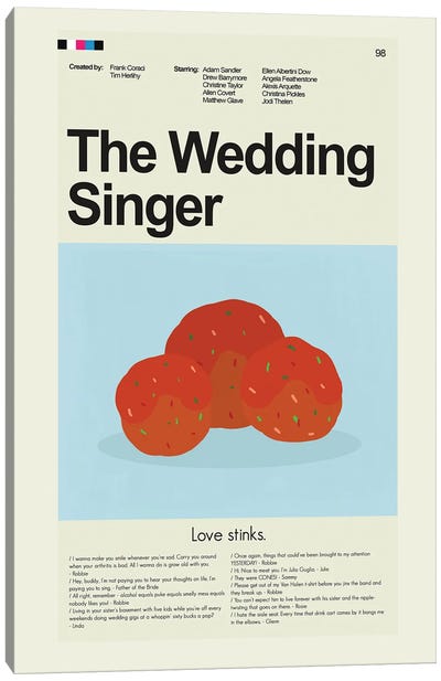 The Wedding Singer Canvas Art Print - Romance Movie Art