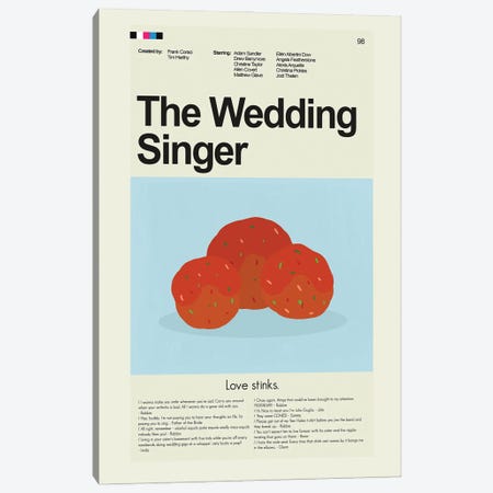 The Wedding Singer Canvas Print #PAG240} by Prints and Giggles by Erin Hagerman Canvas Art Print