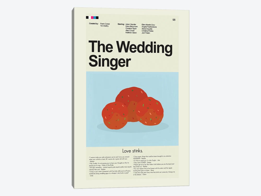 The Wedding Singer by Prints and Giggles by Erin Hagerman 1-piece Canvas Art Print