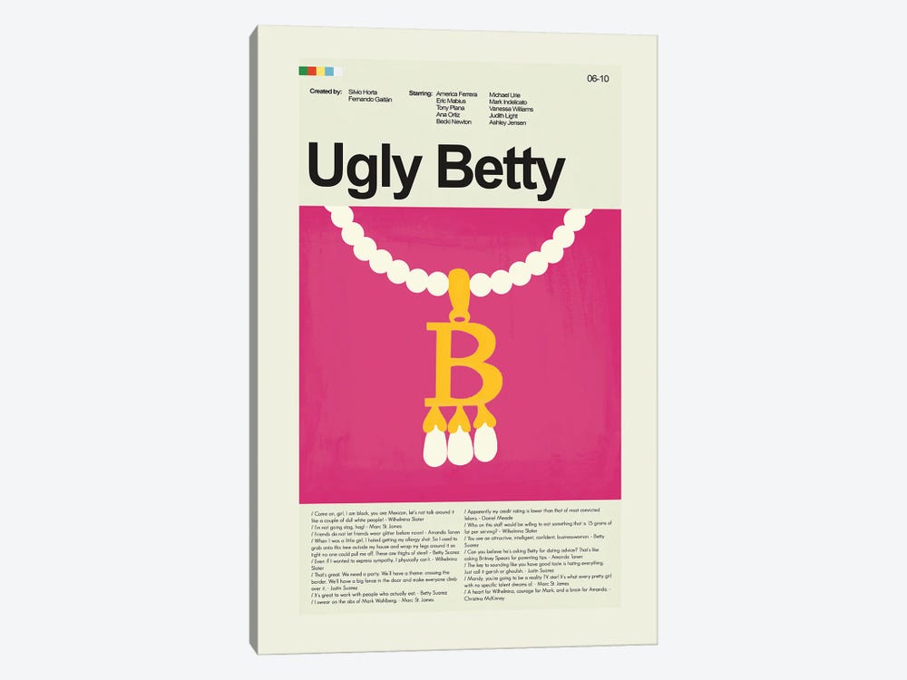 Ugly Betty by Prints and Giggles by Erin Hagerman 1-piece Canvas Art Print