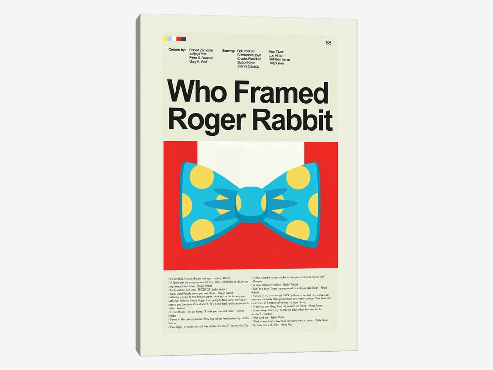 Who Framed Roger Rabbit by Prints and Giggles by Erin Hagerman 1-piece Canvas Wall Art