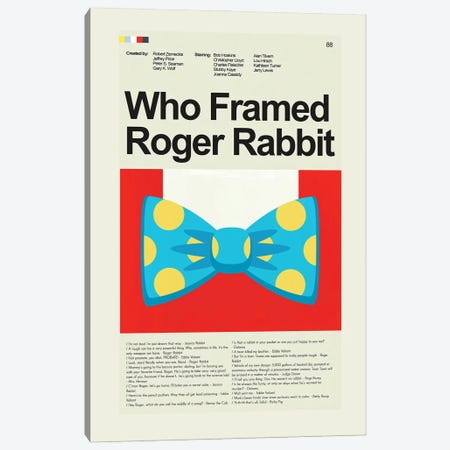 Who Framed Roger Rabbit Canvas Print #PAG243} by Prints and Giggles by Erin Hagerman Art Print