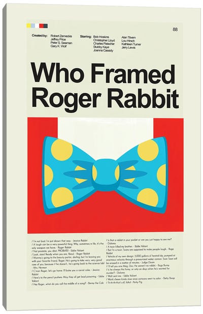 Who Framed Roger Rabbit Canvas Art Print - Animated Movie Art