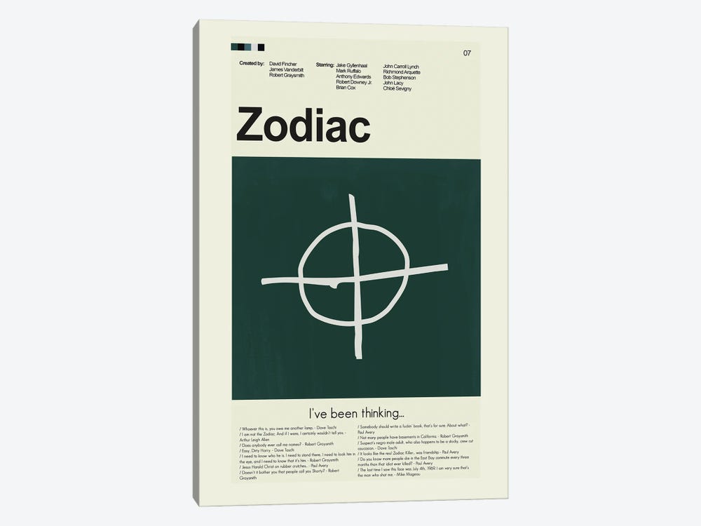 Zodiac by Prints and Giggles by Erin Hagerman 1-piece Canvas Art Print