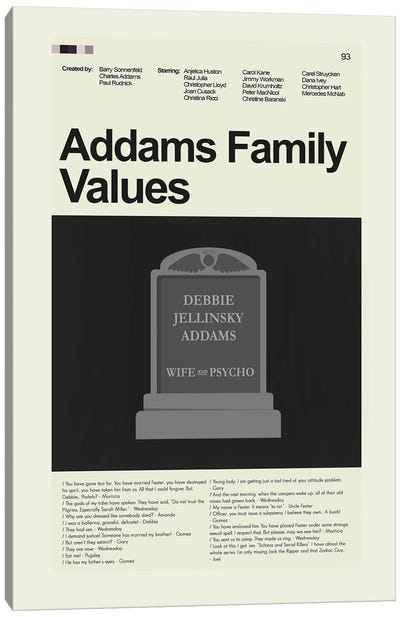 Addams Family Values Canvas Art Print - Fantasy Movie Art