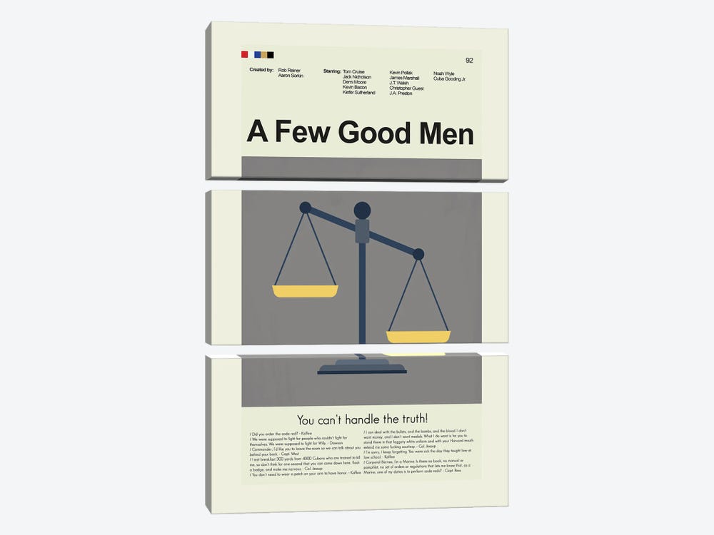 A Few Good Men by Prints and Giggles by Erin Hagerman 3-piece Canvas Art Print