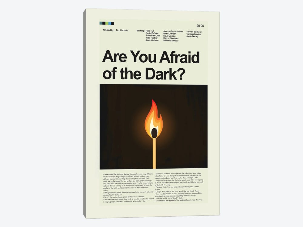 Are You Afraid of the Dark? by Prints and Giggles by Erin Hagerman 1-piece Canvas Wall Art
