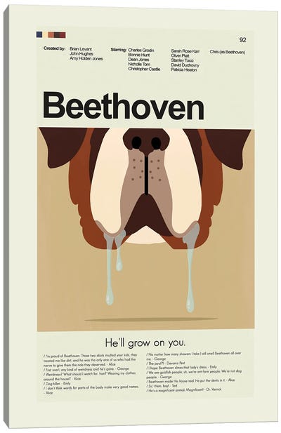 Beethoven Canvas Art Print - Prints And Giggles by Erin Hagerman