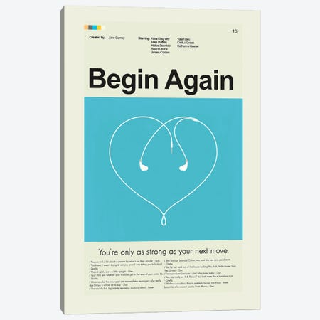 Begin Again Canvas Print #PAG259} by Prints and Giggles by Erin Hagerman Canvas Art