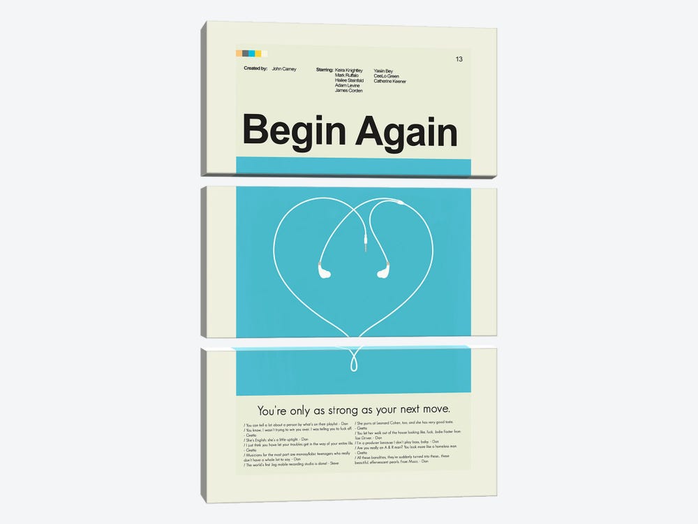 Begin Again by Prints and Giggles by Erin Hagerman 3-piece Canvas Art Print