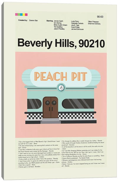 Beverly Hills 90210 Canvas Art Print - Drama Movie Art