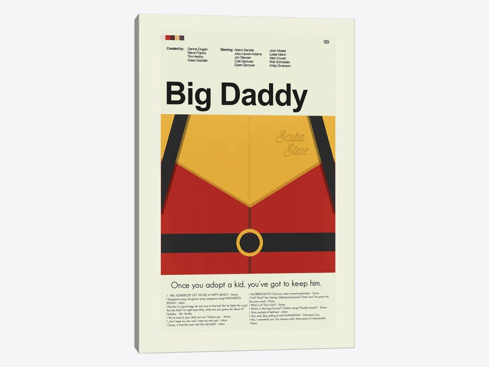 Big Daddy by Prints and Giggles by Erin Hagerman 1-piece Canvas Artwork