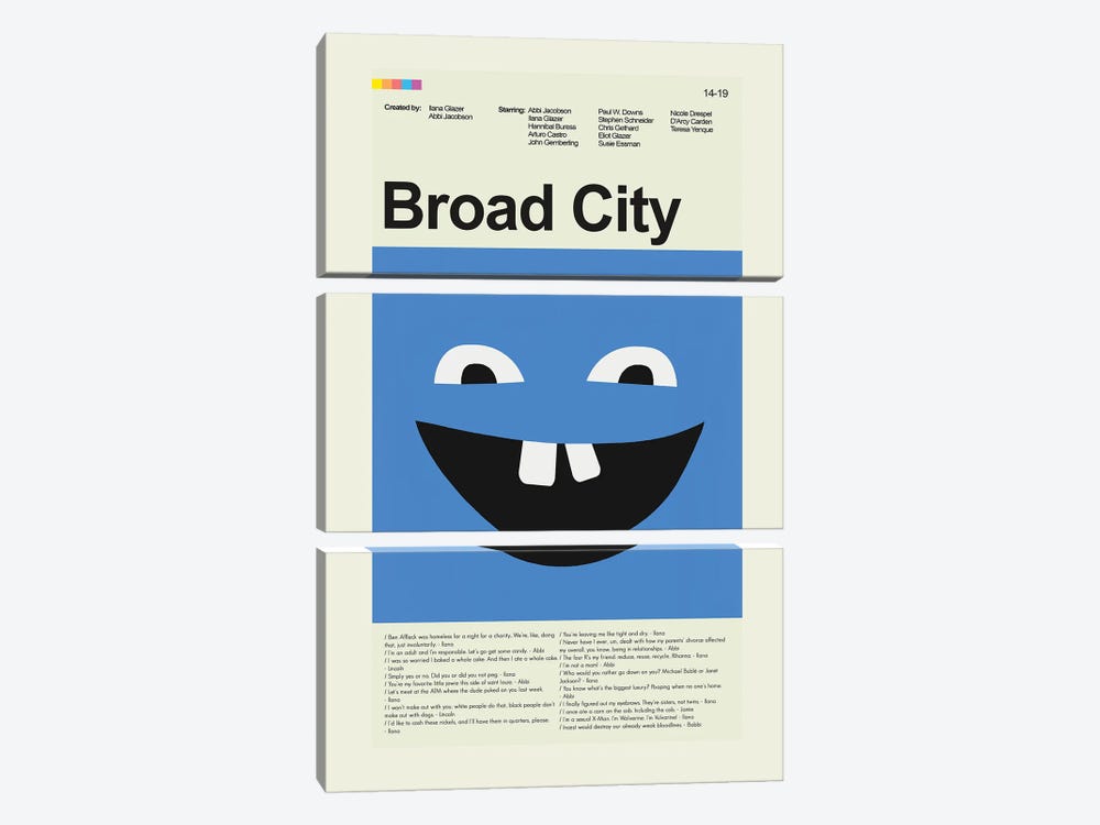 Broad City by Prints and Giggles by Erin Hagerman 3-piece Art Print