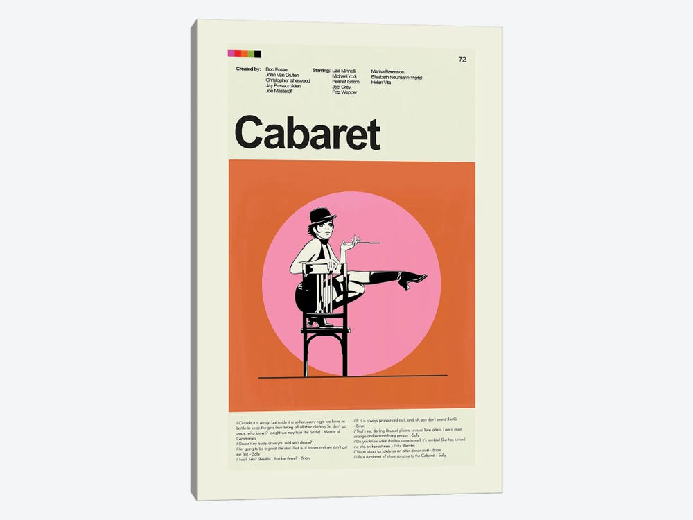Cabaret by Prints and Giggles by Erin Hagerman 1-piece Canvas Wall Art