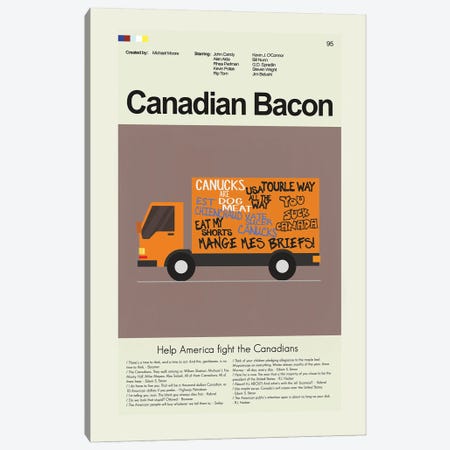 Canadian Bacon Canvas Print #PAG266} by Prints and Giggles by Erin Hagerman Canvas Art