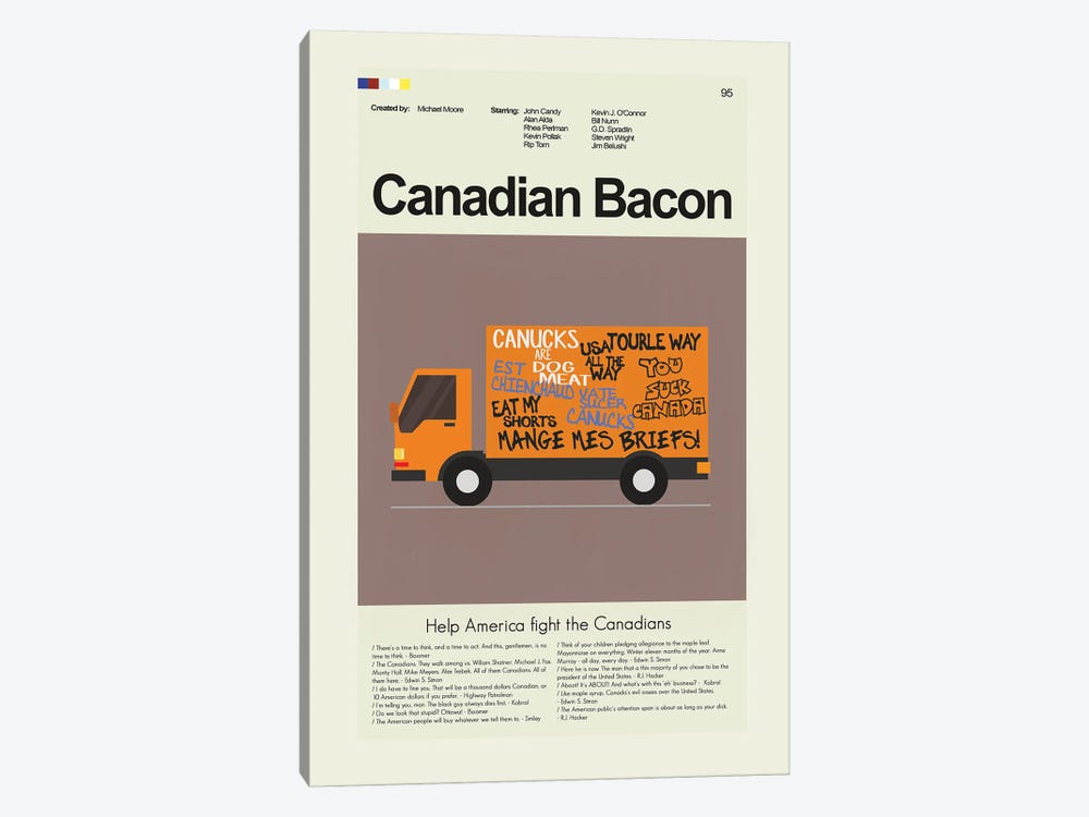 Canadian Bacon by Prints and Giggles by Erin Hagerman 1-piece Canvas Print