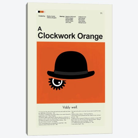 A Clockwork Orange Canvas Print #PAG269} by Prints and Giggles by Erin Hagerman Art Print