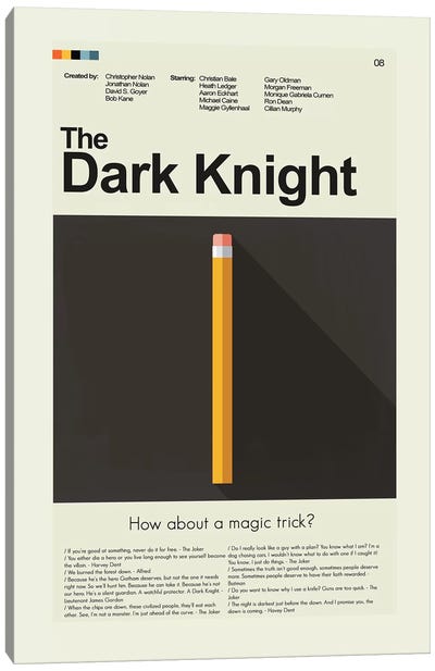 Dark Knight Canvas Art Print - Dad Jokes
