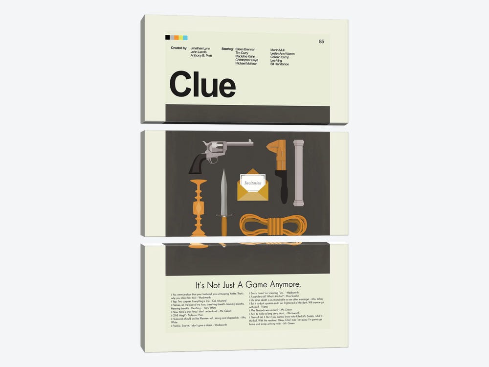 Clue by Prints and Giggles by Erin Hagerman 3-piece Canvas Art