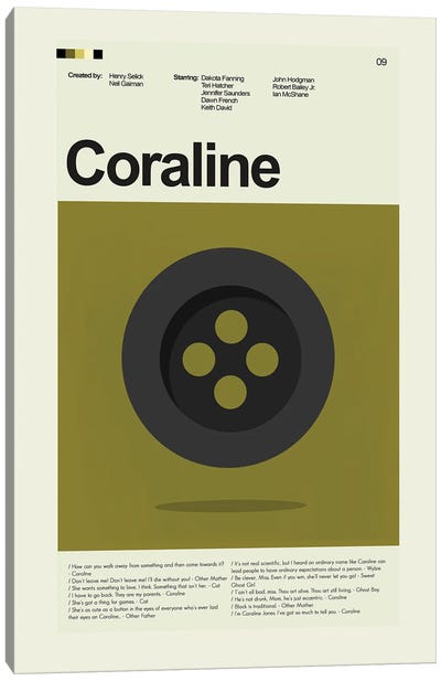 Coraline Canvas Art Print - Prints And Giggles by Erin Hagerman
