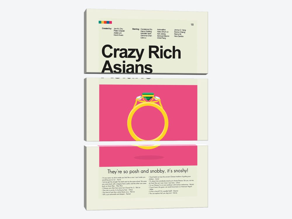 Crazy Rich Asians by Prints and Giggles by Erin Hagerman 3-piece Art Print