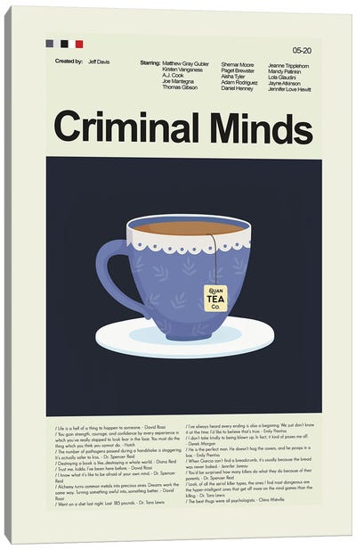 Criminal Minds Canvas Art Print - Crime Drama TV Show Art