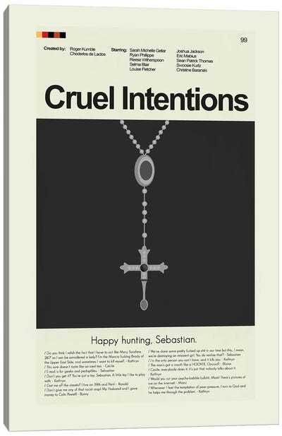 Cruel Intentions Canvas Art Print - Prints And Giggles by Erin Hagerman