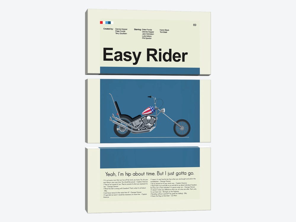 Easy Rider by Prints and Giggles by Erin Hagerman 3-piece Canvas Art