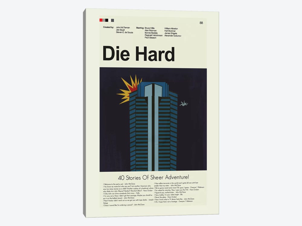 Die Hard by Prints and Giggles by Erin Hagerman 1-piece Canvas Art