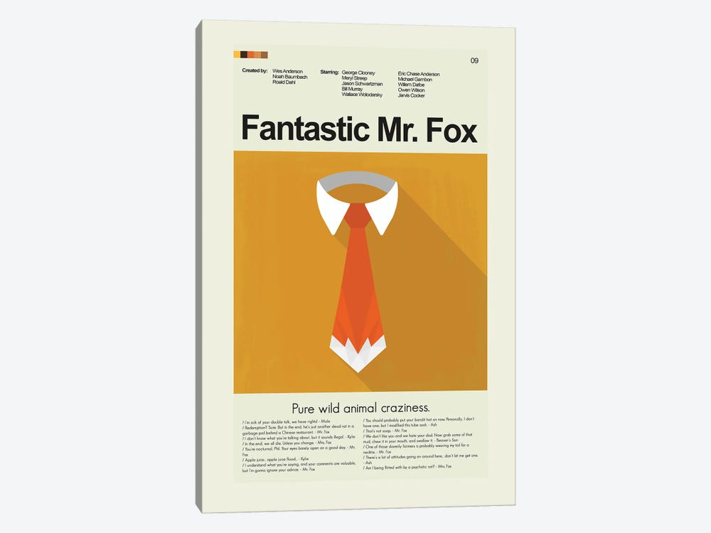 Fantastic Mr. Fox by Prints and Giggles by Erin Hagerman 1-piece Canvas Artwork