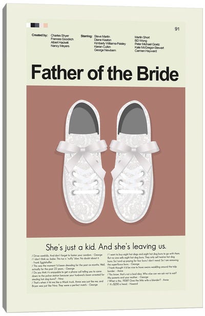 Father of the Bride Canvas Art Print - Sneaker Art