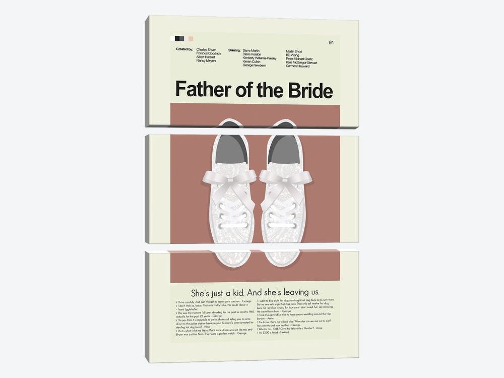 Father of the Bride by Prints and Giggles by Erin Hagerman 3-piece Art Print