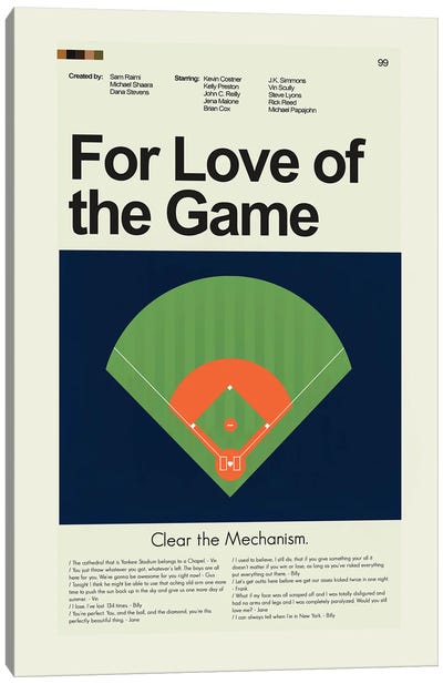 For Love of the Game Canvas Art Print - Baseball Art