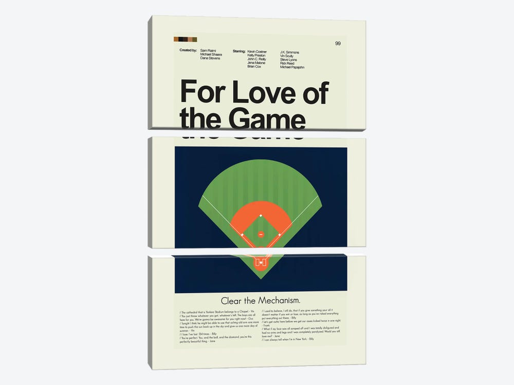 For Love of the Game 3-piece Canvas Artwork