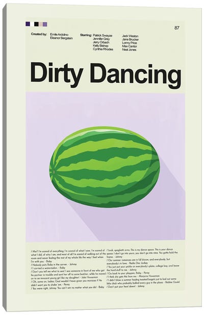 Dirty Dancing Canvas Art Print - Romance Movie Art