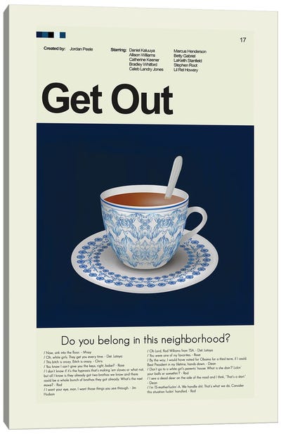 Get Out Canvas Art Print - Minimalist Posters