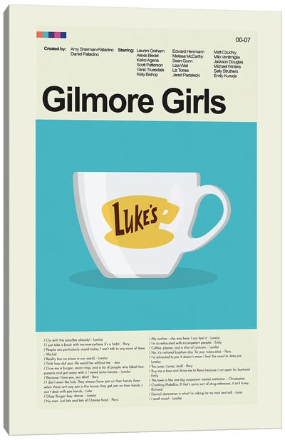 Gilmore Girls Canvas Art Print - Prints And Giggles by Erin Hagerman