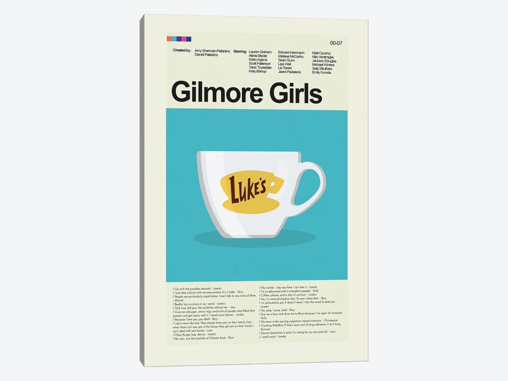Gilmore Girls by Prints and Giggles by Erin Hagerman 1-piece Canvas Wall Art