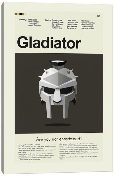 Gladiator Canvas Art Print - Minimalist Movie Posters