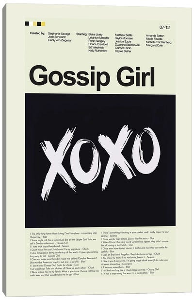 Gossip Girl Canvas Art Print - Prints And Giggles by Erin Hagerman