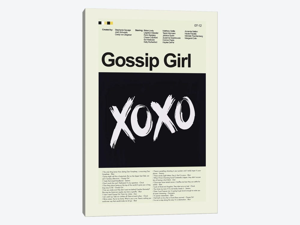 Gossip Girl by Prints and Giggles by Erin Hagerman 1-piece Canvas Artwork