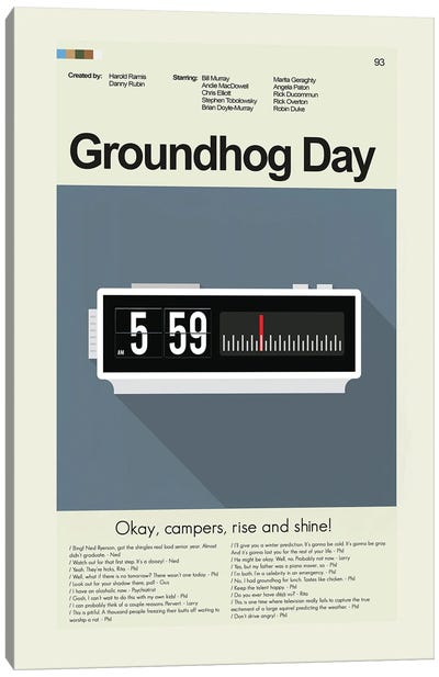 Groundhog Day Canvas Art Print - Minimalist Movie Posters