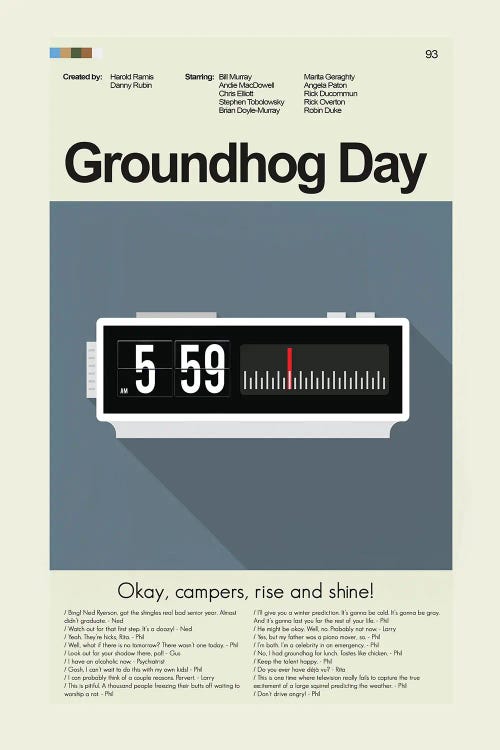 Groundhog Day by Prints and Giggles by Erin Hagerman wall art