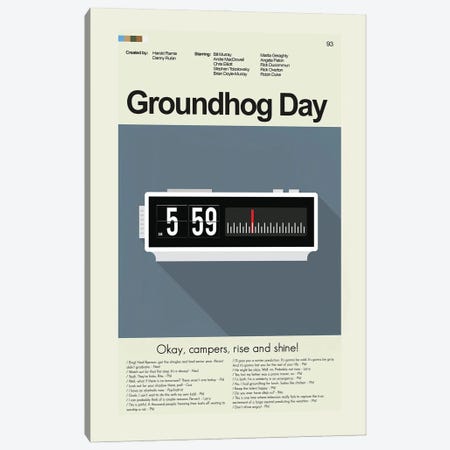 Groundhog Day Canvas Print #PAG295} by Prints and Giggles by Erin Hagerman Canvas Print