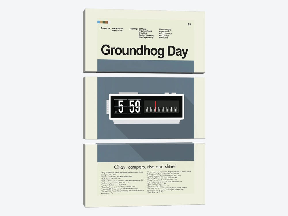 Groundhog Day by Prints and Giggles by Erin Hagerman 3-piece Art Print