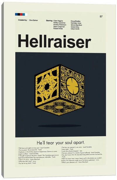 Hellraiser Canvas Art Print - Prints And Giggles by Erin Hagerman