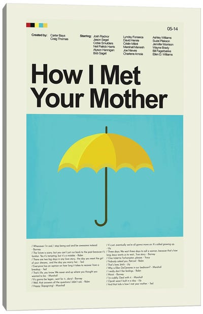 How I Met Your Mother Canvas Art Print - Sitcoms & Comedy TV Show Art